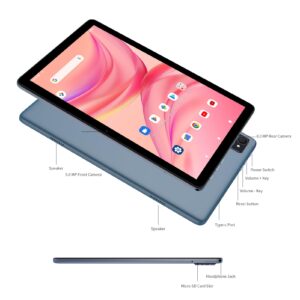 NEWISION Android Tablet 10 inch,Android 13 4G Phone Tablets,12GB(6+6GB Expand) RAM 128GB ROM,Dual 8MP+5MP Camera,5G WiFi,IPS HD Display 1280 * 800,Bluetooth 5.0, GPS, 8000mAh, Tablet with Case,Gray
