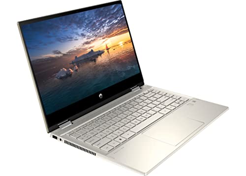 HP Pavilion 2-in-1 Business Laptop, 14 inch FHD Touch Screen, Intel Core i5-1135G7, Windows 11 Pro, 16GB DDR4 RAM, 1TB SSD, Fingerprint Reader, Type-C, Micro SD, Warm Gold, PCM