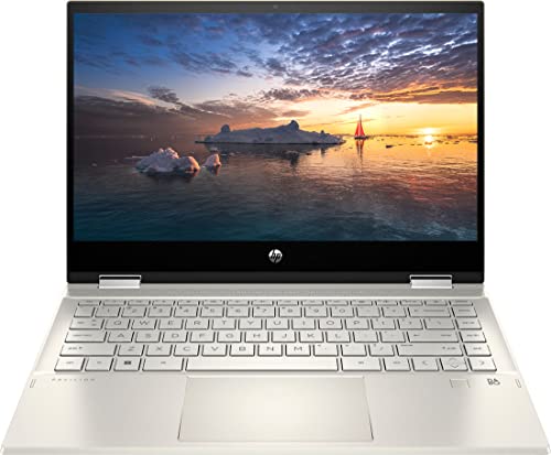 HP Pavilion 2-in-1 Business Laptop, 14 inch FHD Touch Screen, Intel Core i5-1135G7, Windows 11 Pro, 16GB DDR4 RAM, 1TB SSD, Fingerprint Reader, Type-C, Micro SD, Warm Gold, PCM