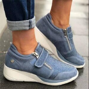 Ladmiple Sneakers For Women White TanWomens Walking Running Shoes Athletic Non Slip Tennis Fashion Sneakers Slip On Casual Comfort Breathable Gym Platform Shoes