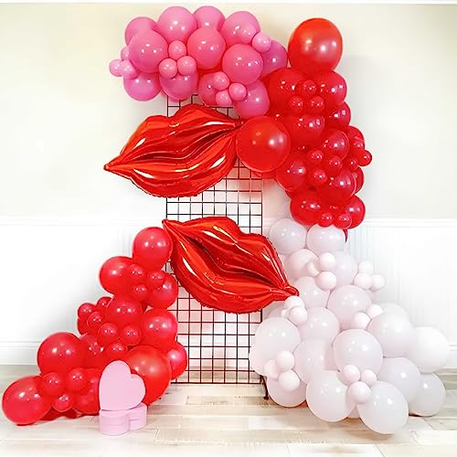 CUTEUP Red Balloons Garland Arch Kit - 154 pcs 5/10/12/18 Red Inch Different Sizes Premium Party Latex Balloons excellent for Birthday Party Baby Shower Wedding Decorations