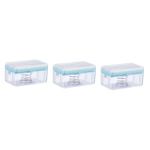 Cabilock 3pcs Soap Box Soap Dish Travel Soap Savers for Bar Soap Laundry Soap Containers Kitchen Soap Dispenser Travel Soap Container Laundry Soap Dispenser Dish Soap Camping Tray Plastic