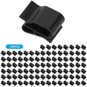 Nikou 100 pcs Plastic Solar Photovoltaic Panel Wire Clips PV Cable Clamp Trailer Frame Wire Clips are Suitable for Solar Frame or Bracket Clamping with Thickness in The Range of 1.0mm-3.2mm.