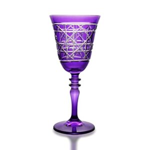 SANTA MARLA Wine Glasses - Colored wine glasses (Red, Black, Green, Yellow, Blue, Purple) (Purple)