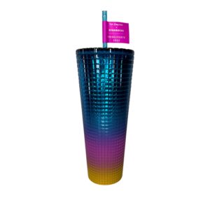 Starbucks Tumbler Tim Singleton Rainbow Grid Gradient Ombre - Venti 24oz - Summer 2023