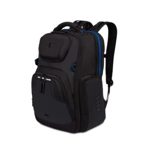 swissgear gaming laptop backpack with charger port (usb), blue/black