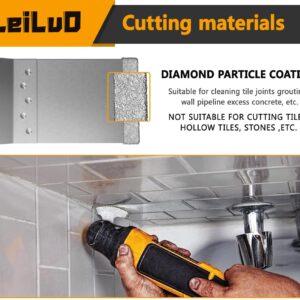 LEILUO Oscillating Multi Tool Blades 5 Pack Diamond Multitool Blades for Grout Removal Fit DeWalt Milwaukee Makita Ryobi and More