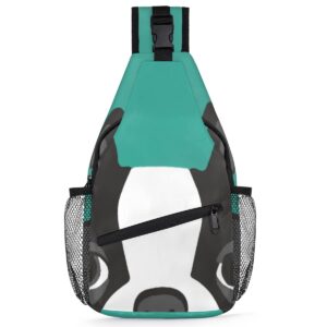 meathur boston terrier dog sling backpack shoulder chest bag crossbody shoulder sling bag travel hiking daypack for women men