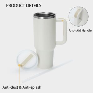 UnowYi 40 oz Tumbler With Handle and Straw Lid, Stainless Steel Vacuum Insulated Tumbler, Travel Mug Straw Covers Cup for Water, Iced Tea or Coffee, Smoothie, Gifts for Women Men