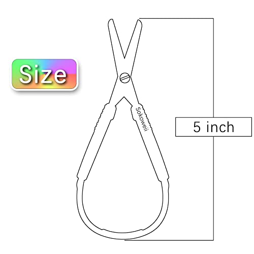 Sokoweii Loop Scissors, Adaptive Design, Preschool Training Scissors, Mini Squeeze Scissors, Lefty Support, (3Pcs)