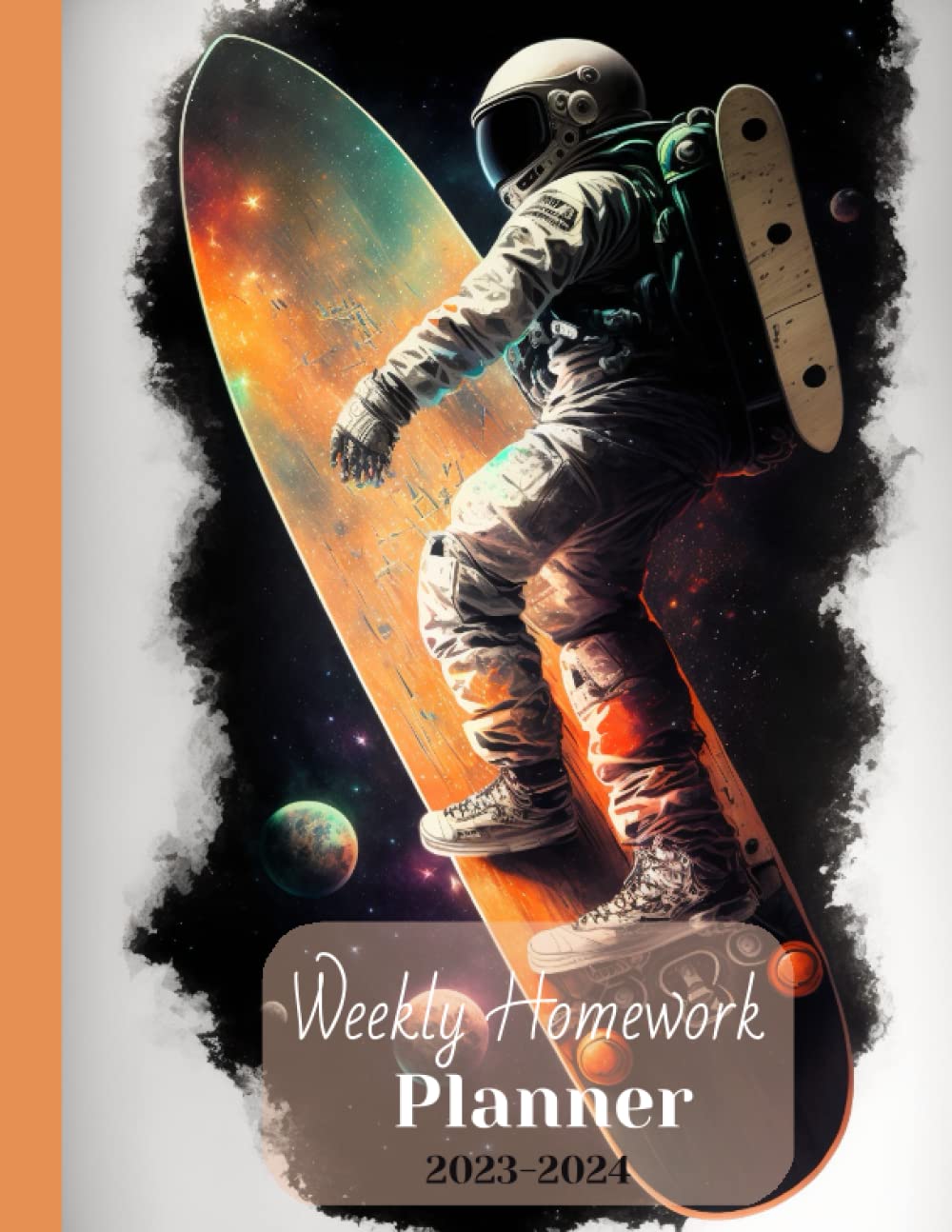 Weekly homework planner 2023-2024: Homework organiser for School and college