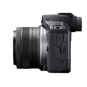 Canon EOS R100 RF-S18-45mm F4.5-6.3 is STM & RF-S55-210mm F5-7.1 is STM Lens Kit, Mirrorless Camera, RF Mount, 24.1 MP, Continuous Shooting, Full HD Video, 4K, Lightweight, Wi-Fi, Content Creation