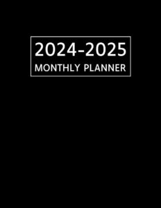 2024-2025 monthly planner: large two year schedule organizer (january 2024 through december 2025) with black cover