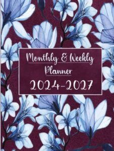 monthly & weekly planner 2024-2027: january 2024 to december 2027 planner, yearly agenda with tabs planning, great for long-term planning to achieve your goals with greater ease and success.