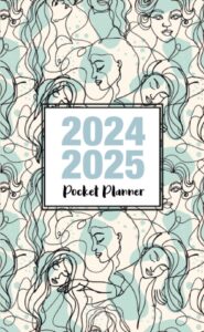 small planner 2024-2025: daily time management book with artline womencover design | 24 months organizer | size 4x6.5in