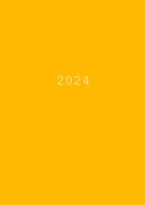 2024: weekly planner with hourly schedule | vertical layout time slots 5 am – 11 pm | week-to-view a4 dated agenda | appointment scheduling calendar ... on 2 pages organizer book | simple yellow
