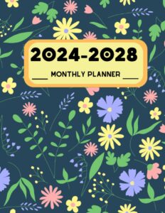 2024-2028 monthly planner: five years calendar from january 2024 to december 2028
