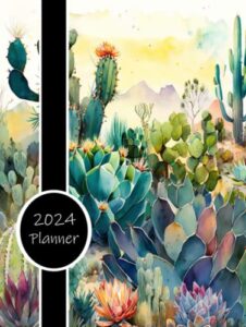 2024 planner: daily weekly and monthly calendar | schedule organizer | january to december | hardcover | cactus