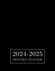 2024-2025 monthly planner: 2 years from january 2024 to december 2025 with black cover