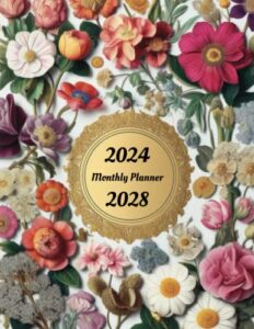 2024-2028 monthly planner: five year calendar january 2024 - december 2028