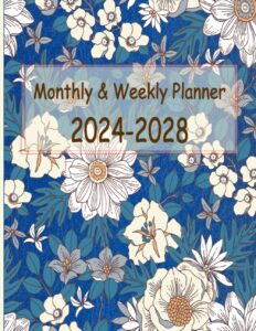monthly & weekly planner 2024-2028 : 5 year monthly planner with tabs, yearly agenda with tabs planning,great for long-term planning.