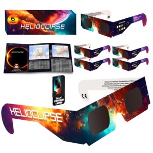 solar eclipse glasses aas approved 2024 - [6 pack] trusted for direct solar eclipse viewing - iso 12312-2 & ce certified