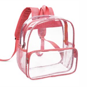 crosstime pink clear backpack for stadium events 12x6x12 clear stadium bag for sporting events games festival concerts,women girls