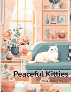 peaceful kitties 2024 weekly planner