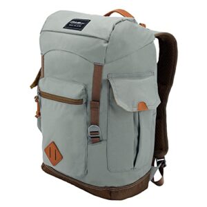 eddie bauer bygone backpack with exterior pockets and laptop compatible sleeve, light heather grey, 25l