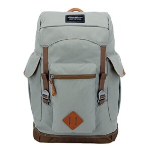 Eddie Bauer Bygone Backpack with Exterior Pockets and Laptop Compatible Sleeve, Light Heather Grey, 25L