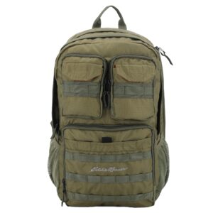 Eddie Bauer Cargo Backpack with Organization Compartments and Hydration/Laptop Compatible Sleeve, Moss Grey, 30L