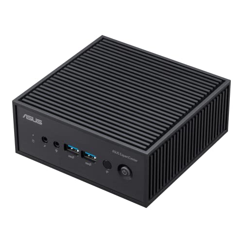 ASUS ExpertCenter PN42 Fanless Mini PC Barebone with Intel 12th gen Quad Core N100, Dual 4K Support, Dual LAN, 7 x USB, COM Port, WiFi 6E, Bluetooth, VESA Mount