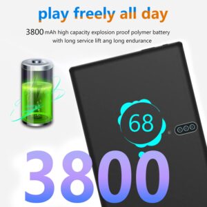 10.1 InHd Android Tablet WiFi Bluetooth Call Gaming Tablet Electronics for Men Digital Notepad College Supplies Boyfriend Girlfriend Gifts Car Travel Accessories for Long Trips Cool Stuff (Black)