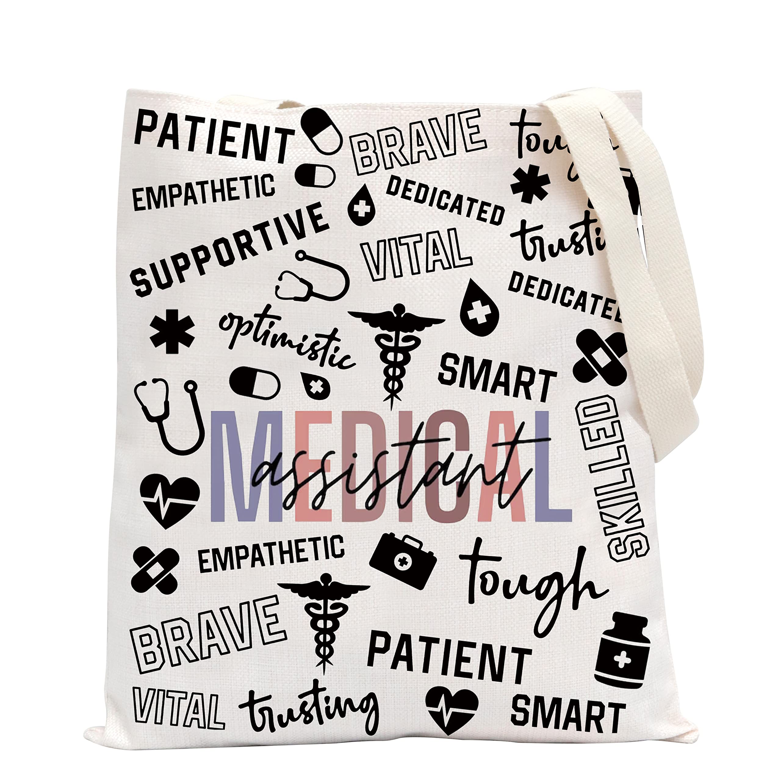 POFULL Medical Assistant Gifts for Women Certified Assistants Gift MA Medical Tote Bag (Medical Assistant Tote Bag)