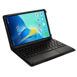 Yoidesu 10.1 Inch Tablet with Bluetooth Keyboard and Case, 5G WiFi Dual SIM Phone Call Tablet, 8GB RAM 256GB ROM, FHD Touch Screen, Octa Core CPU Gaming Tablet (US Plug)