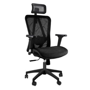 ticonn big & tall ergonomic office chair, home office desk chairs with wheels, adjustable headrest, 3d adjustable arm rest, lumbar support (black)