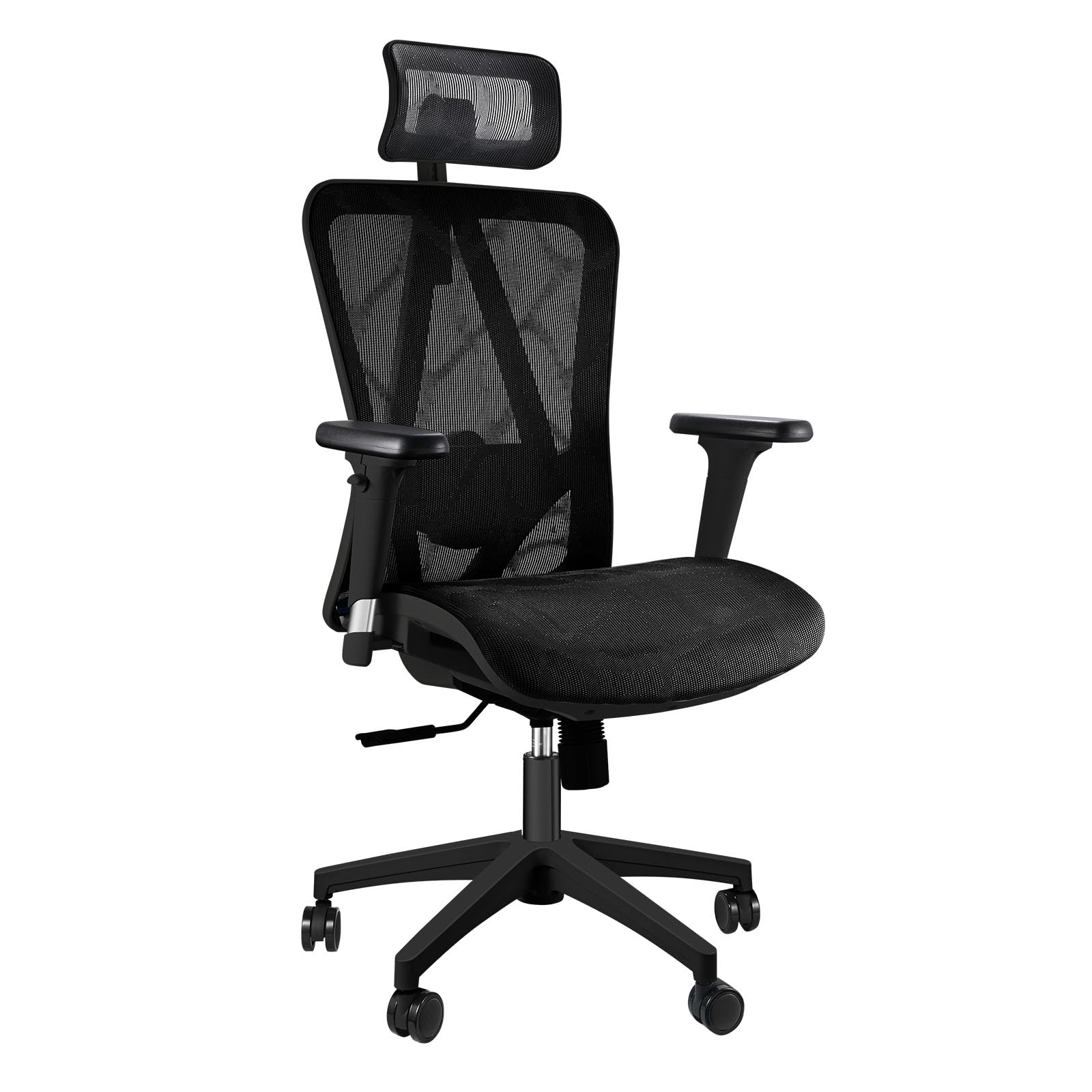 TICONN Big & Tall Ergonomic Office Chair, Home Office Desk Chairs with Wheels, Adjustable Headrest, 3D Adjustable Arm Rest, Lumbar Support (Black)