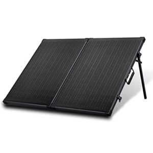 100w portable solar panel for jackery/bluetti/ecoflow power station,18v solar panels,ip65 waterproof solar panel kit foldable solar charger with mc4 output