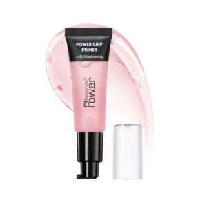 lisara power grip primer + 4% niacinamide, gel-based face makeup primer, moisturizes & primes, evens skin and brightens, primer face makeup for long lasting, smoothing foundation primer - pink