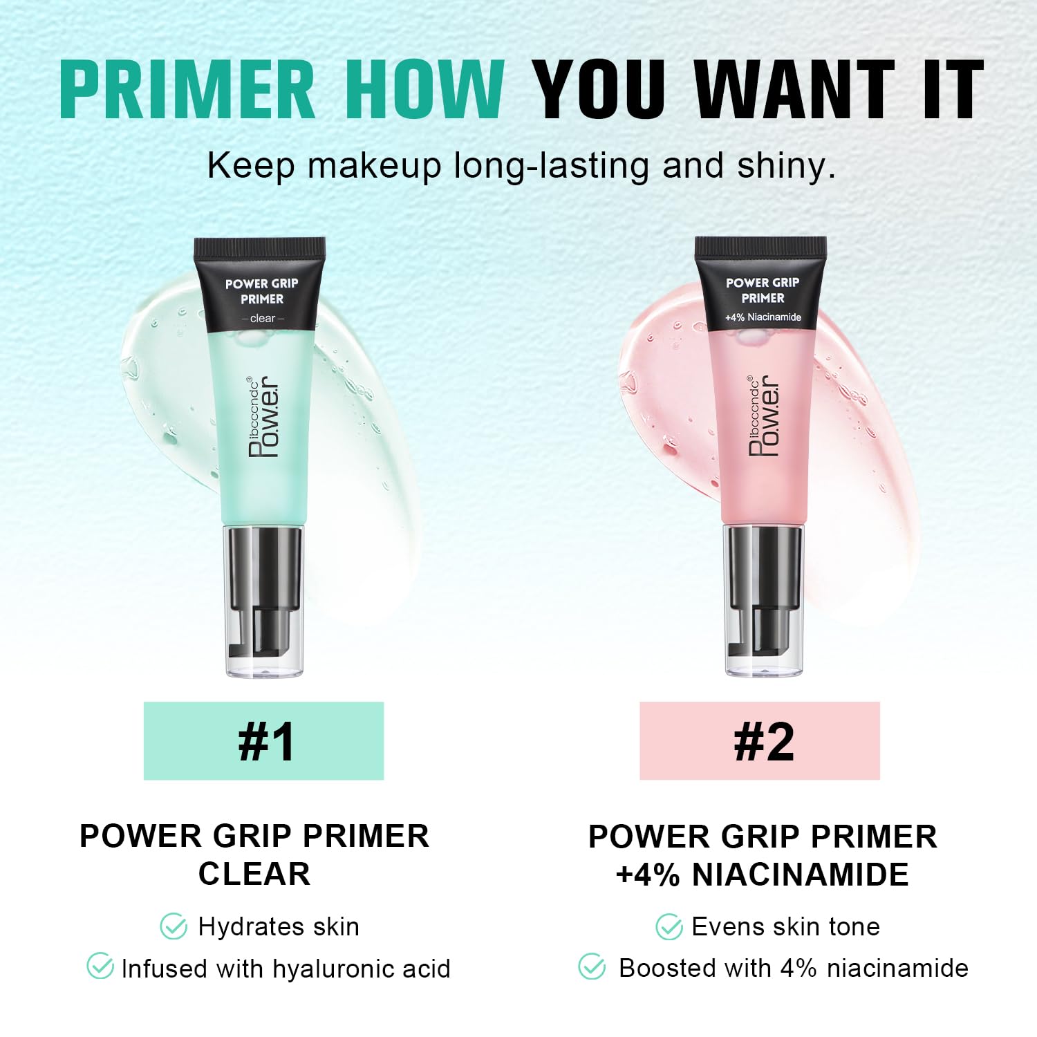 Lisara Power Grip Primer + 4% Niacinamide, Gel-Based Face Makeup Primer, Moisturizes & Primes, Evens Skin and Brightens, Primer Face Makeup for Long Lasting, Smoothing Foundation Primer - Pink