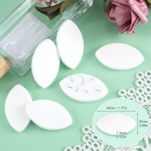 OIIKI 60Pcs Eye Shaped Practice Sponge, Lash Exercise Sponge White, Practice Sponges for Beginners Makeup Eyelash Lash Extensions Supplies