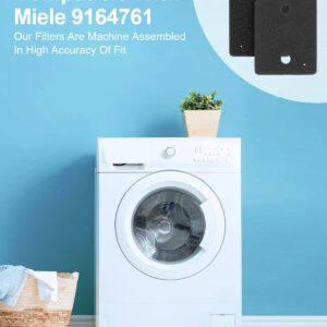 Miele 9164761 Foam Filter Replacement for All Miele T1 Heat Pump Tumble Dryers TMB540WP TKS850WP TKG840WP TKS650WP TKB150WP TKG450WP TCJ680WP TCE520WP Parts (4)