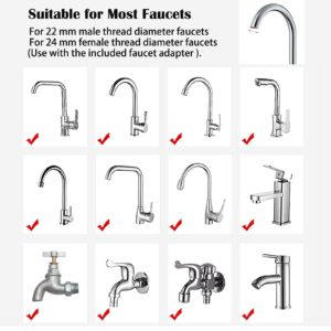 360° Rotating Bathroom Faucet Filter Sink Faucet Purifier Remove Heavy Metals and Hard Water, Sink Water Faucet Filter for Kitchen and Bathroom, Water Purifier for Sink