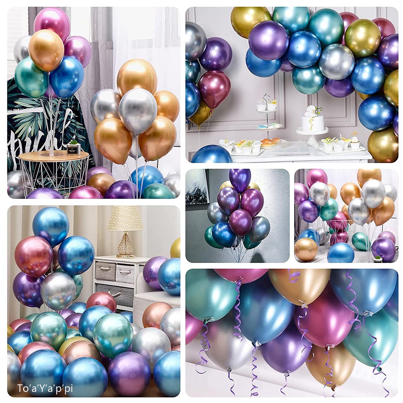 ToaYappi Adjustable Balloon Arch Kit - 10ft Width & 9ft Height Balloon Arch Stand for Wedding Indoors, Improved Balloon Garland Kit for Graduation Birthday Supplies Decorations (No Balloon)