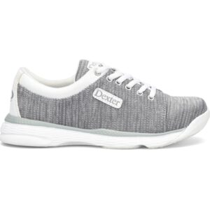 dexter womens ainslee bowling shoes wide width - grey/white 9