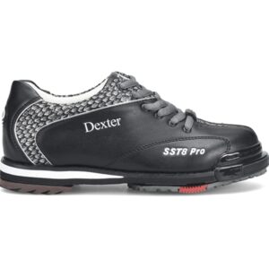 dexter mens sst 8 pro bowling shoes - black/grey - wide 7.0