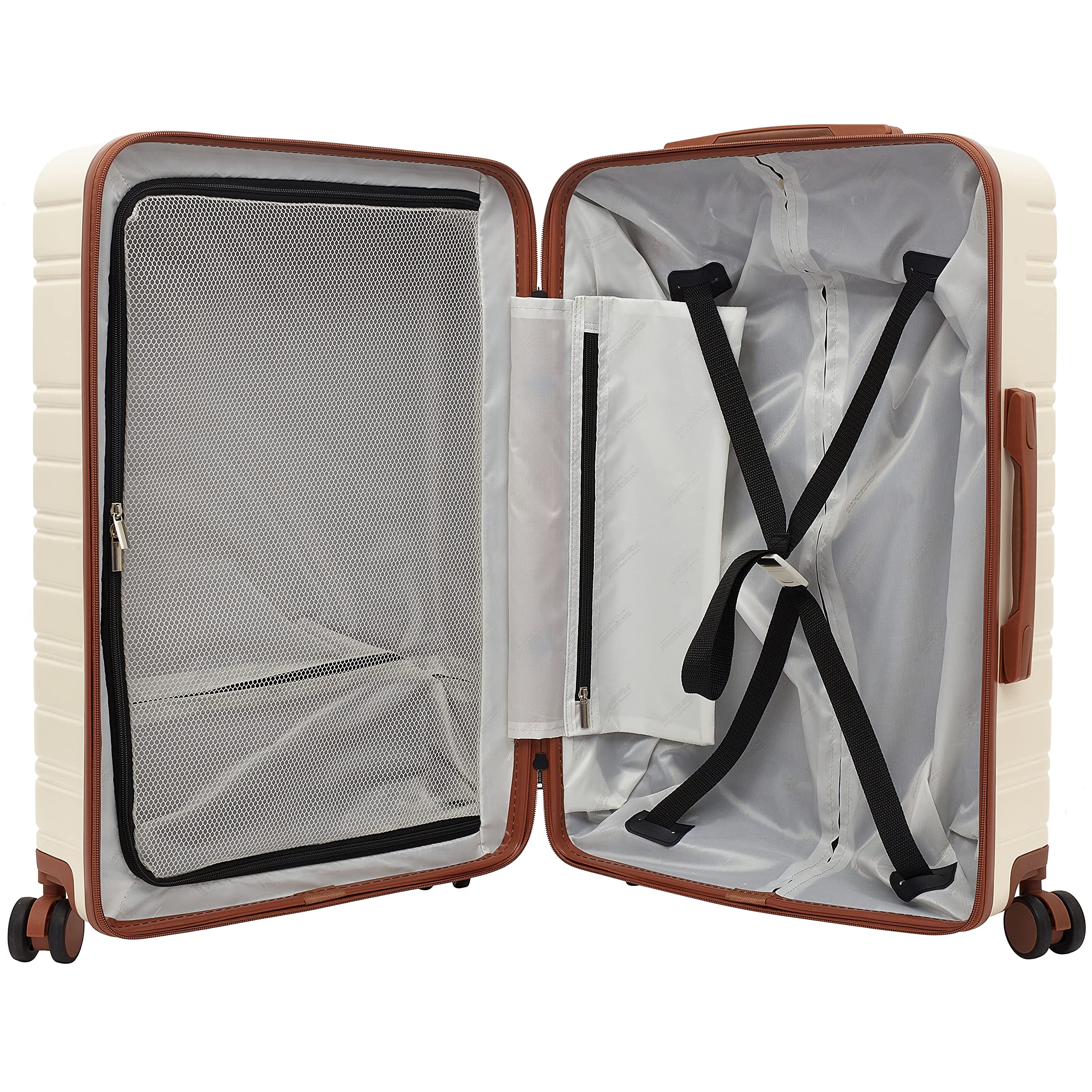 Travelers Club 2PC Navigate Luggage Set, Ivory, 20" Carry-On