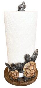 sea turtle love decorative paper towel holder - nautical ocean beach coastal decor - turtle hugs