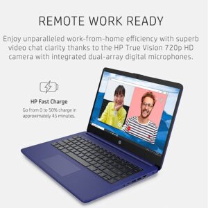 HP Latest Stream 14" HD Laptop, Intel Celeron Processor, 8GB Memory, 64GB eMMC Storage, Fast Charge, HDMI, Up to 11 Hours Long Battery Life, Office 365 1-Year, Win 11 S, Microfiber Bundle, Blue