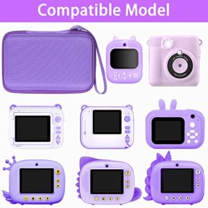 Aenllosi Kids Camera Case for Anchioo/for ESOXOFFORE Instant Print Camera Toys,Kids Selfie Digital Camera Photo Paper & Color Pen Holder (Purple,Case Only)